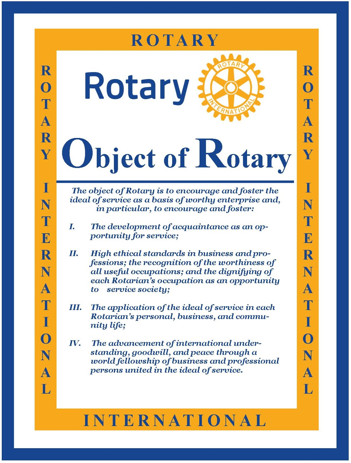 About Rotary: Object Of Rotary | MyLearning